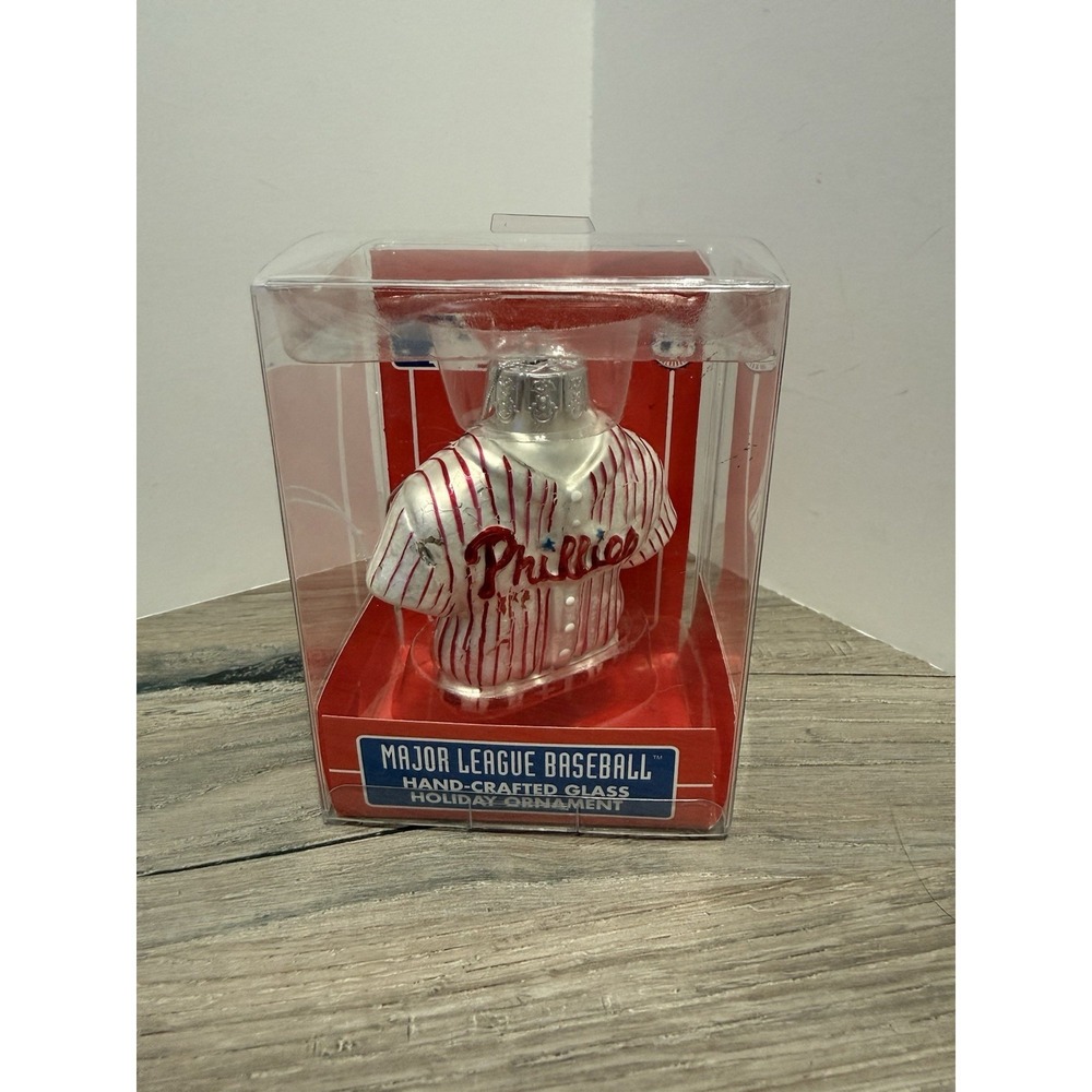 MLB Philadelphia Phillies Hand-Crafted Glass Christmas Ornament Kurt Adler